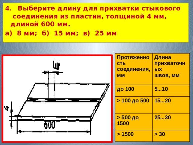 Требования к прихваткам при сварке