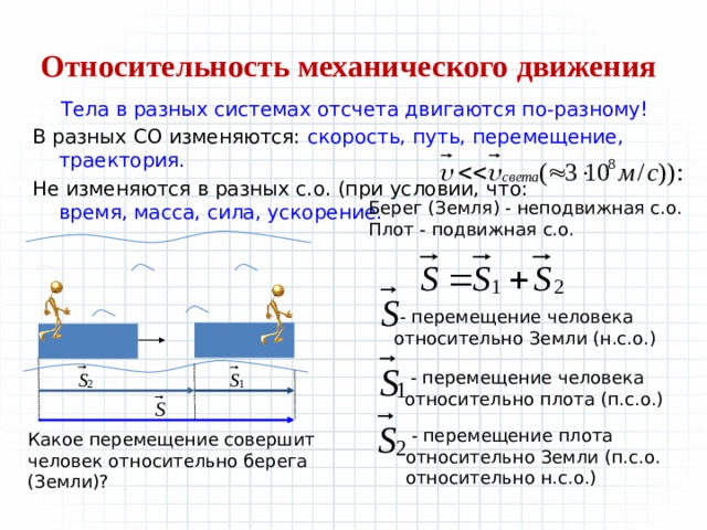 Виды скоростей движения