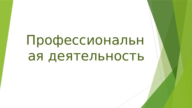 Профессиональная деятельность 