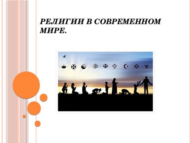 Религии в современном мире.   