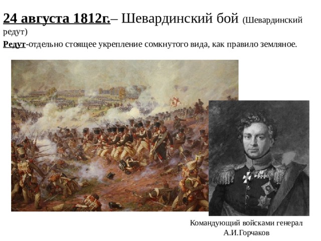 24 25 августа. 24 Августа 1812 года Шевардинский редут. Шевардинский бой 1812. Шевардинский бой 1812 командующие. Бой за Шевардинский редут 1812.