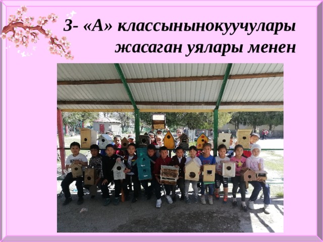 3- «А» классынынокуучулары жасаган уялары менен 