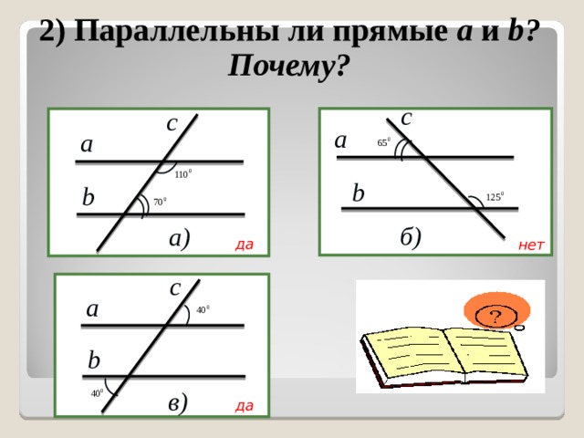 Параллельны ли a и b