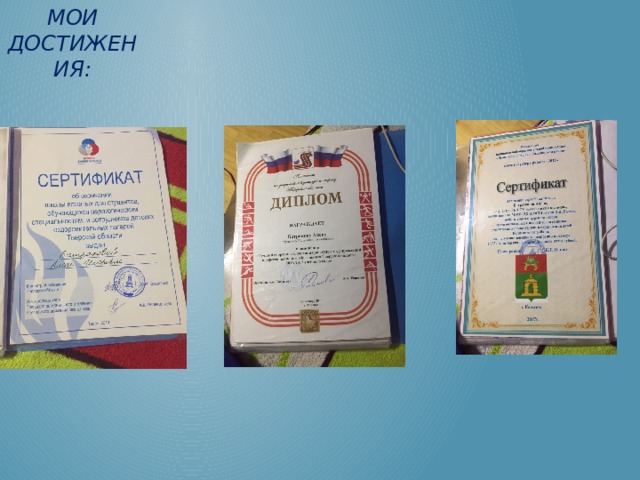 Мои достижения: 
