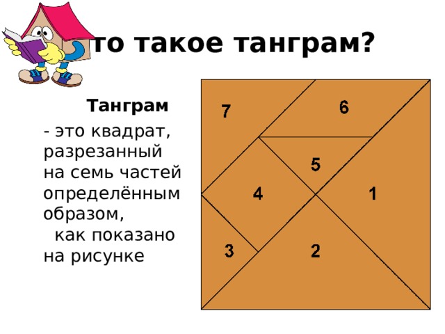 Разрежь квадраты на части как показано на рисунке из двух больших треугольников составь два разных