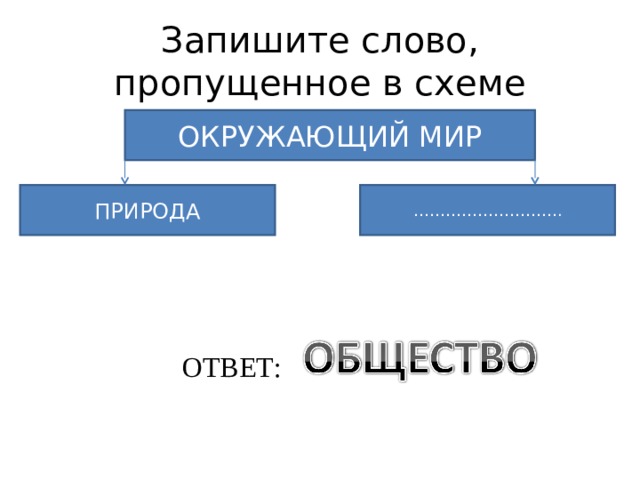 Слова ответ природа. Запишите слово пропущенное в схеме окружающий мир природа. Какое слово пропущено в схеме окружающий мир природа. Запишите слово, пропущенное в схеме. Окружающая среда искусственная. Запишите пропущенное слово окружающий мир природа.