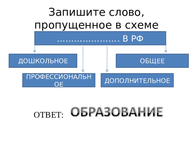 Запишите слово пропущенное в схеме обществознание