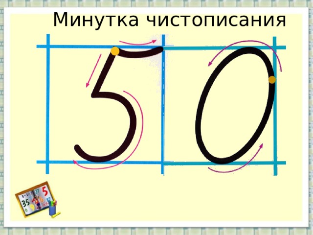 Минутка чистописания по математике 3 класс в тетради образцы