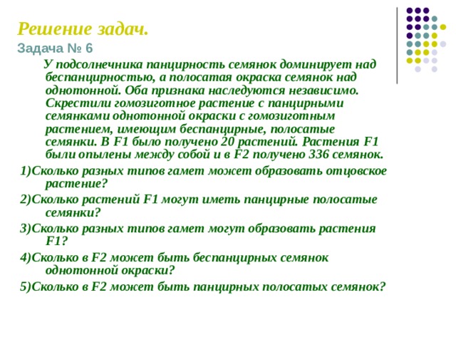 Презентация решение генетических задач 10 класс