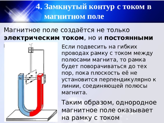 Замкнутая магнитная. Замкнутый контур с током в магнитном поле. Замкнутый контур с магнитным током. Контур с током в магнитном поле. Магнитное поле замкнутого контура.