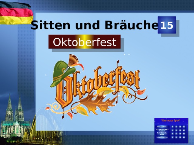 15 Sitten und Bräuche   Oktoberfest  