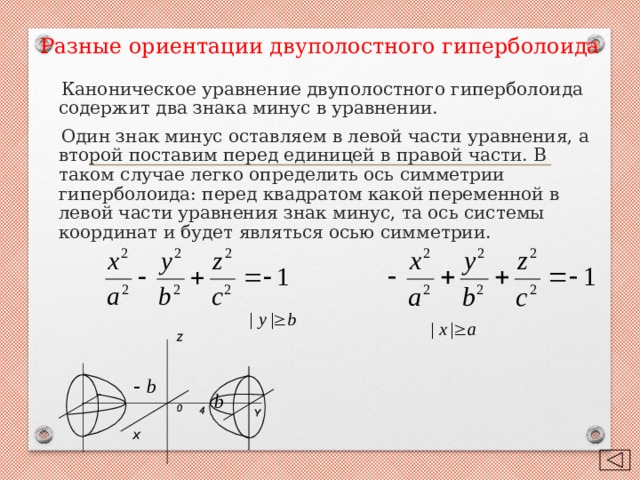 Однополостный гиперболоид построение в ворде