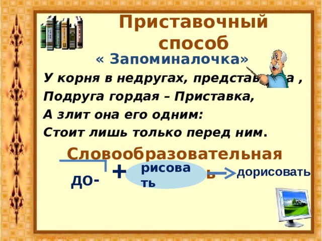 Приставочный способ. Местоимения приставочным способом. Приставочно способ с одним корнем. Заскакали приставочный способ. Сказка про приставочный способ.