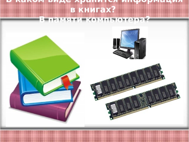 Сохраняющийся виды. В каком виде хранится информация. В памяти компьютера документа хранится в виде 2 класс. Все документы в памяти компьютера хранятся в виде.