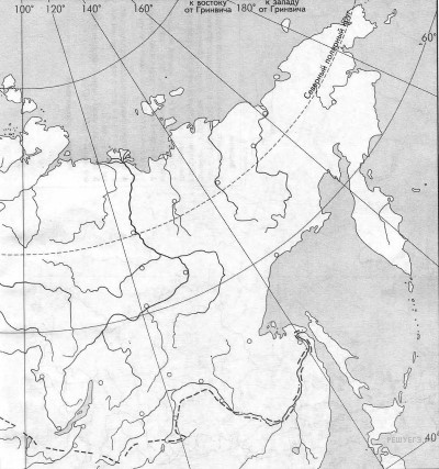 Восточная сибирь и дальний восток контурная карта 8 класс