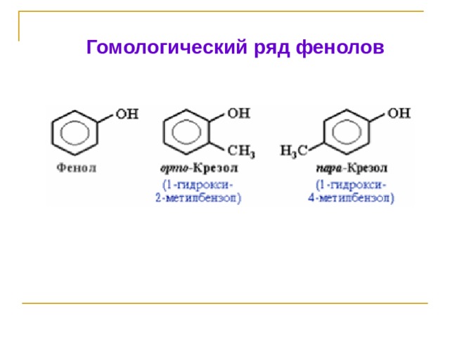 Фенол презентация 10 класс