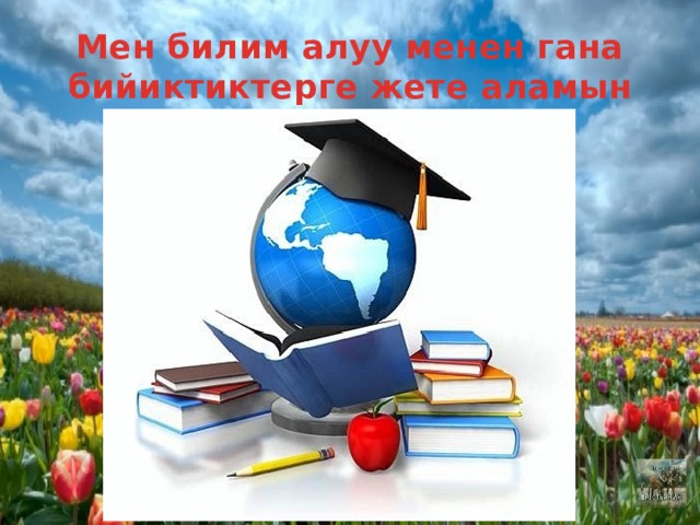Мен билим алуу менен гана бийиктиктерге жете аламын 
