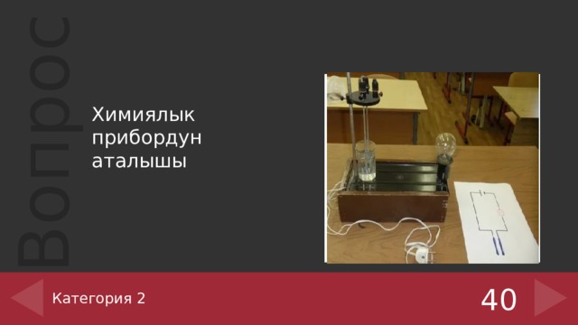 Химиялык прибордун аталышы Категория 2 40 