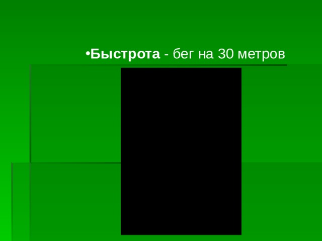 Быстрота - бег на 30 метров 