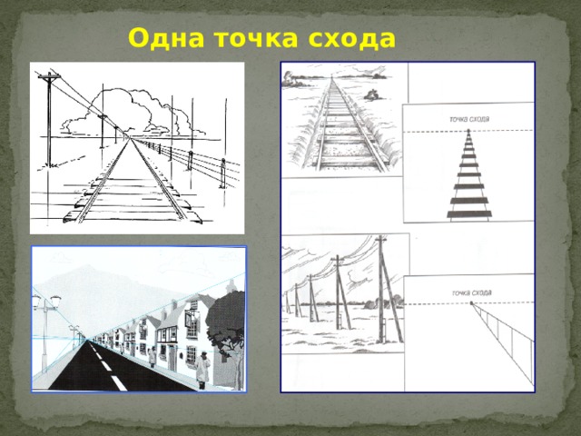 Одна точка схода 