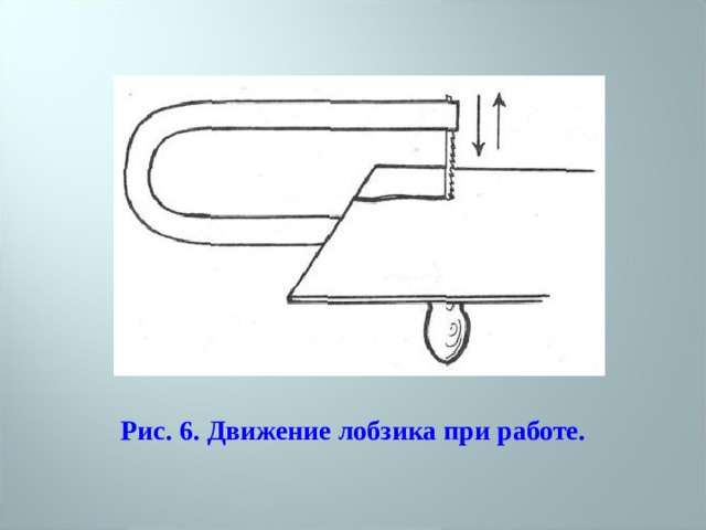   Рис. 6. Движение лобзика при работе.  