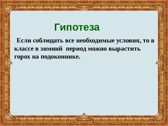 Проект по выращиванию гороха 3 класс