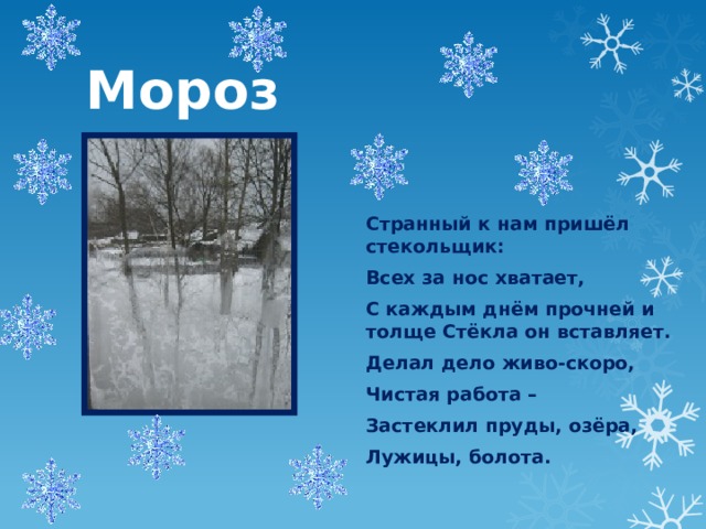 Проект зима 4 класс Презентация по окружающему миру : В гости к зиме.