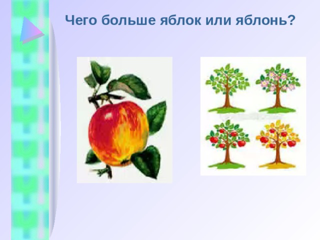 Чего больше яблок или яблонь?   