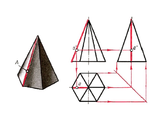 Шестиугольная пирамида чертеж