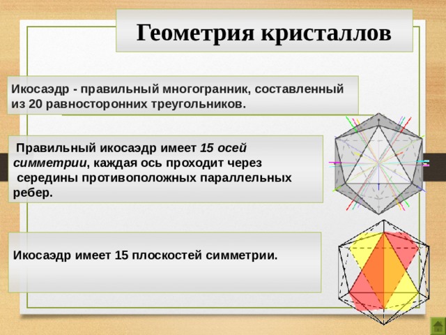 Геометрия в кристаллах презентация