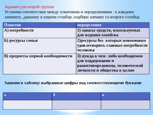 Для понятия столбца 1. Установи соответствие между понятиями и определениями. Задание 1 установите соответствие между понятием и определением. Установите соответствие между определениями и понятиями: к каждой. Задание второй группы.