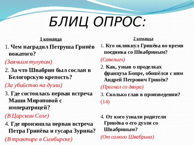 Швабрин на службе у пугачева савельич. Чем наградил Петруша Гринев вожатого. Блиц опрос Пушкин. Блиц опрос по капитанской дочке. Петруша Гринев и Швабрин.