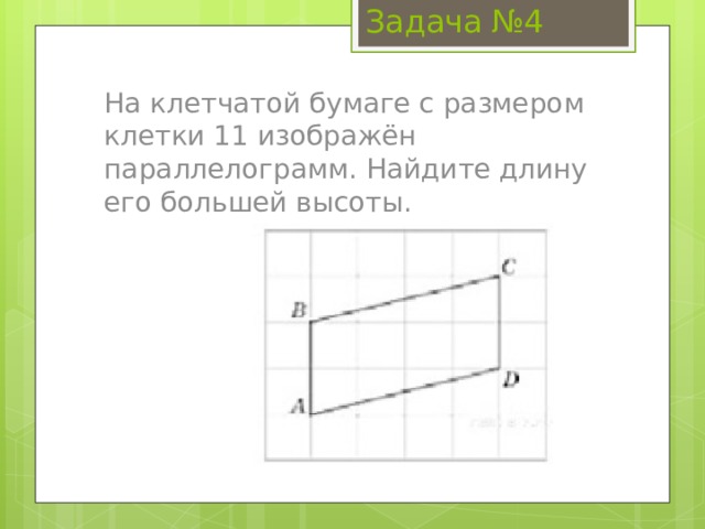 Площадь параллелограмма на клетчатой бумаге 1х1