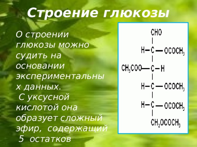 Глюкоза проект по химии