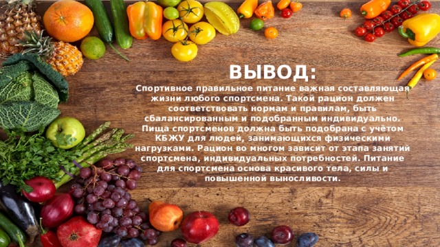 Презентация "Спортивное питание