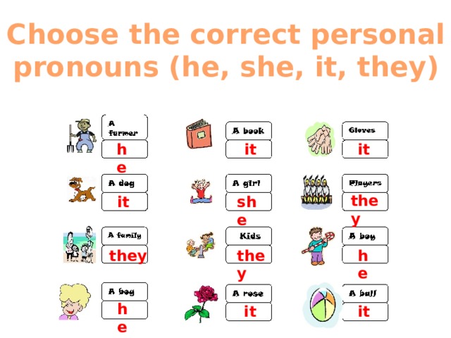 Choose the correct pronoun