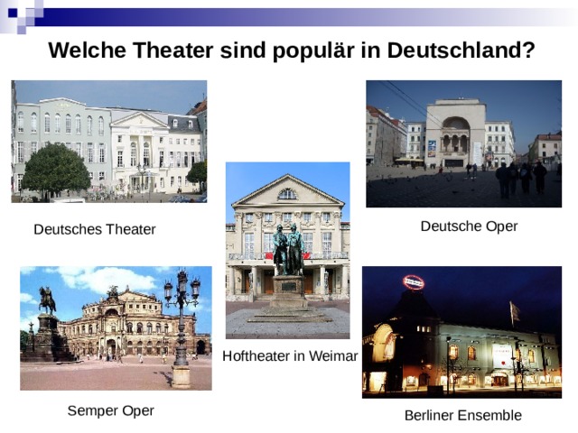 Theater in deutschland презентация