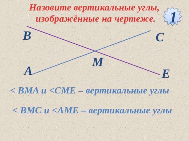 Назовите все углы изображенные на рисунке