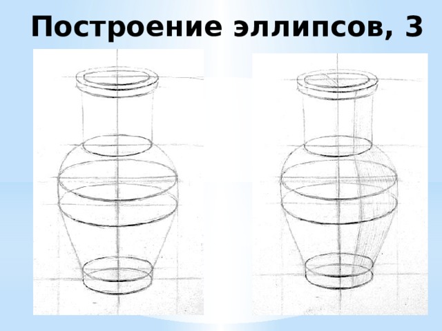 Правила построение рисунка. Как строить овалы в рисунке. Построение эллипса. Построение эллипса в рисунке. Построение вазы в перспективе.