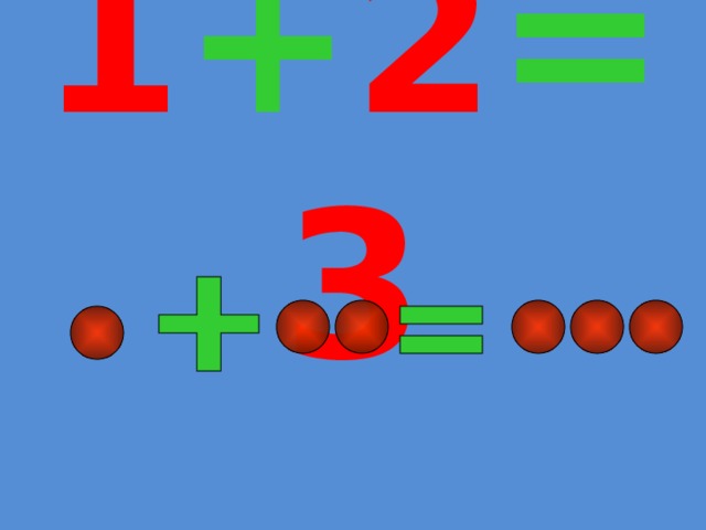 1 + 2 =  3 