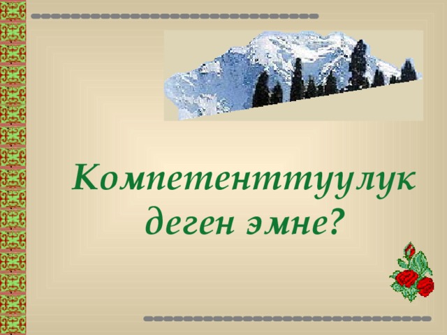 Компетенттүүлүк деген эмне? 