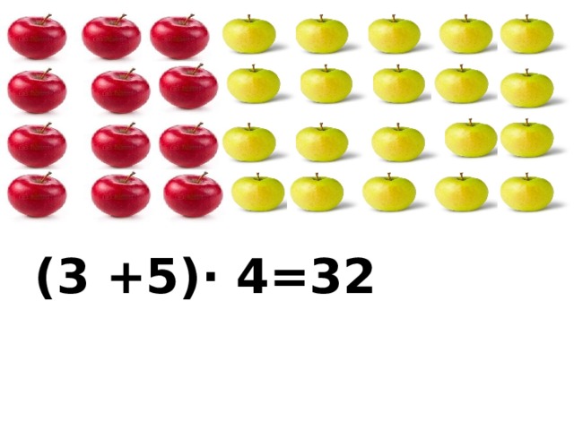 (3 +5)∙ 4=32 