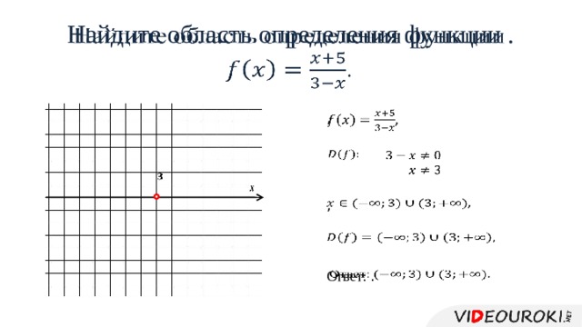 Найдите область определения функции .   ,             ,   Ответ: .   