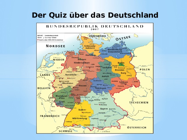 Der Quiz über das Deutschland 