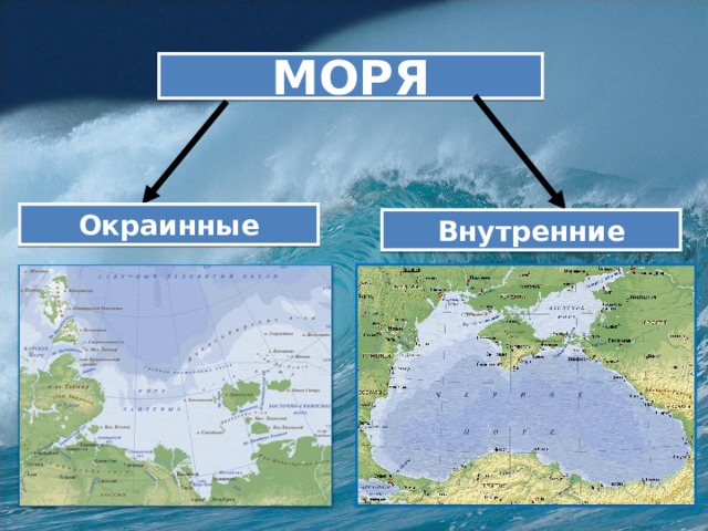 МОРЯ Окраинные Внутренние 