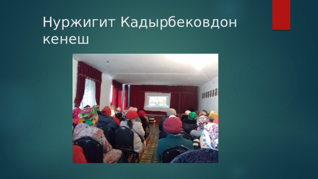 Нуржигит Кадырбековдон кенеш 