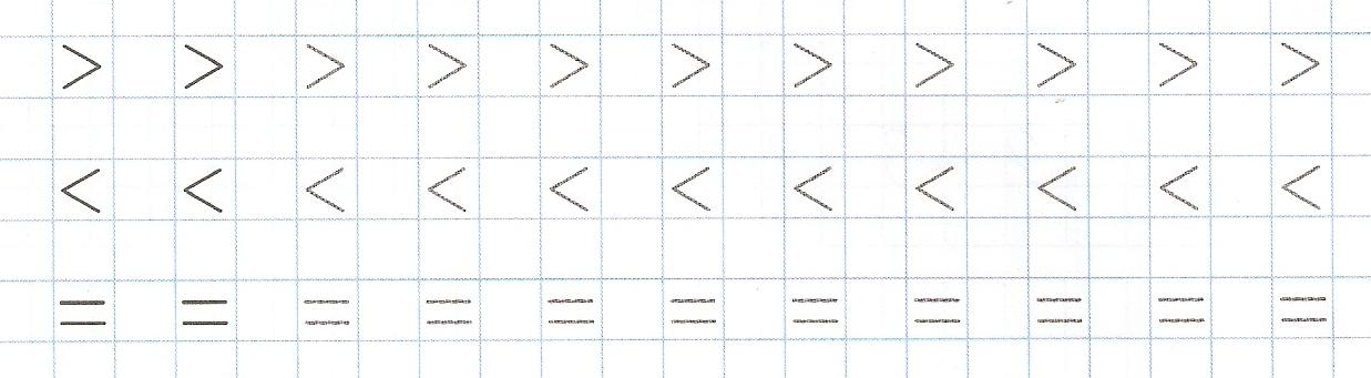Как писать больше или меньше. Знаки больше меньше равно прописи. Прописи знаков больше меньше равно. Знак больше меньше равно для дошкольников. Знаки больше меньше для дошкольников пропись.