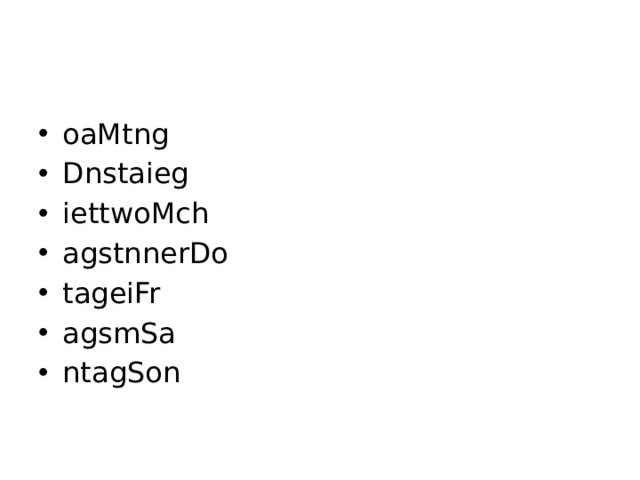 oaMtng Dnstaieg iettwoMch agstnnerDo tageiFr agsmSa ntagSon 