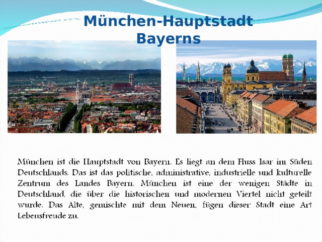 München-Hauptstadt Bayerns 