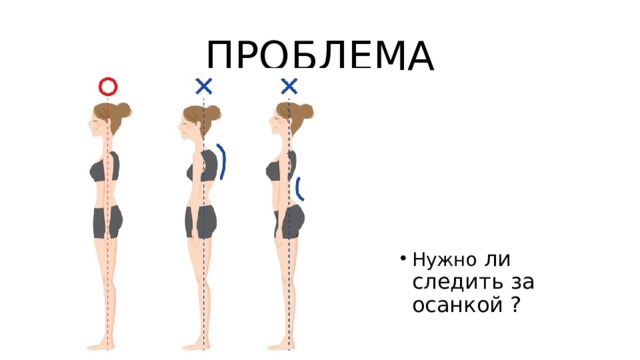 ПРОБЛЕМА Нужно ли следить за осанкой ? 